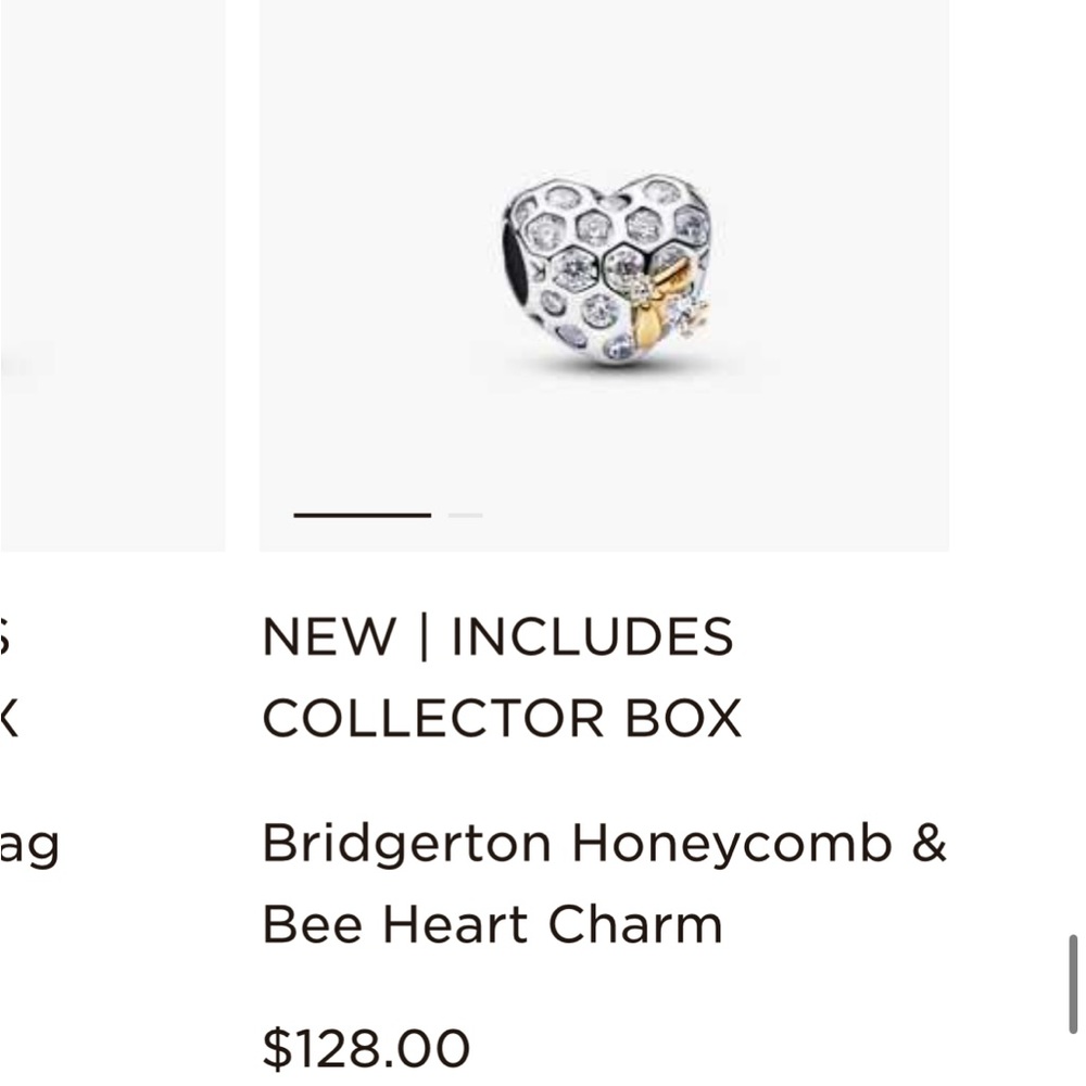 Bridgeton Honeycomb & Bee Heart Charm